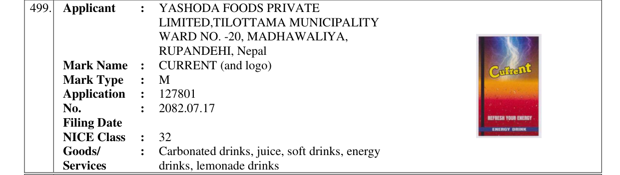 Original bulletin entry for CURRENT (and logo)