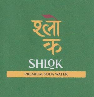 SHLOK PREMIUM SODA WATER (and logo) trademark logo