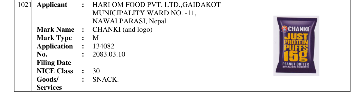 Original bulletin entry for CHANKI (and logo)