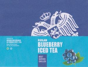 RUSLAN BLACKBERRY ICED TEA (and logo) trademark logo