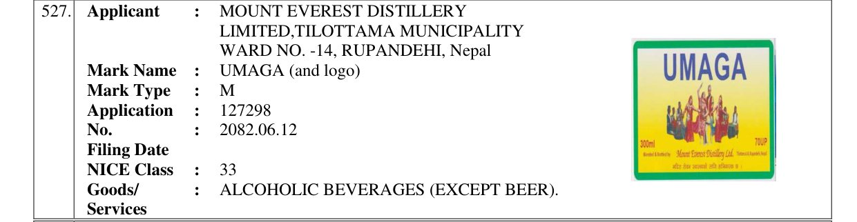 Original bulletin entry for UMAGA (and logo)