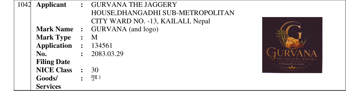 Original bulletin entry for GURVANA (and logo)
