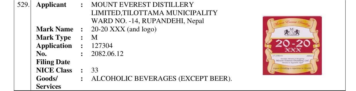 Original bulletin entry for 20-20 XXX (and logo)