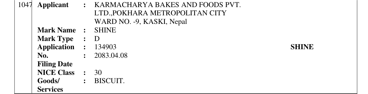 Original bulletin entry for SHINE