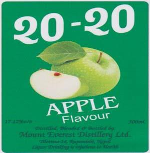 20-20 APPLE FLAVOUR (and logo) trademark logo