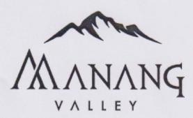 MANANG VALLEY (and logo) trademark logo