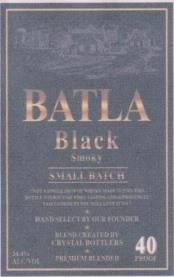 BATLA BLACK (and logo) trademark logo