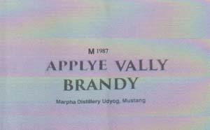 M.1987 APPLYE VALLY BRANDY (and logo) trademark logo