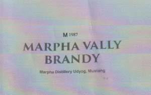 M. 1987 MARPHA VALLY BRANDY (and logo) trademark logo
