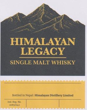 HIMALAYAN LEGACY SINGLE MALT WHISKY (and logo) trademark logo