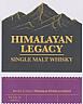 HIMALAYAN LEGACY SINGLE MALT WHISKY (and logo) trademark logo