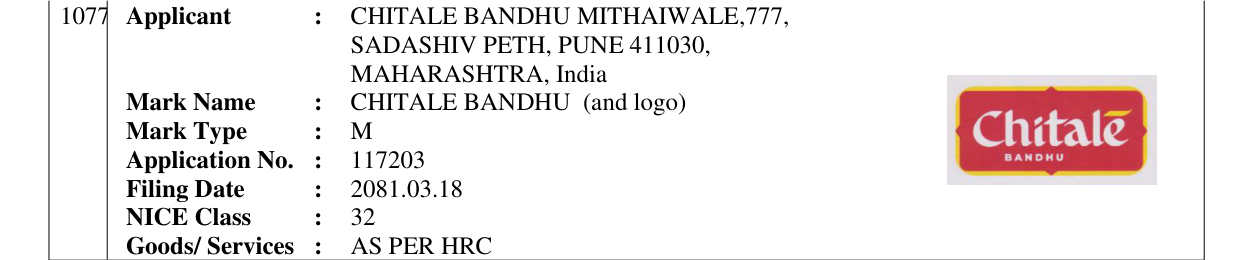Original bulletin entry for CHITALE BANDHU (and logo)