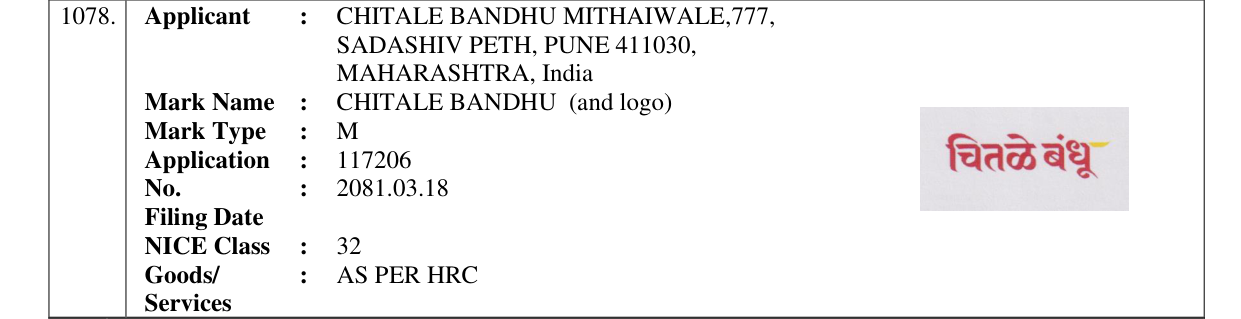 Original bulletin entry for CHITALE BANDHU (and logo)