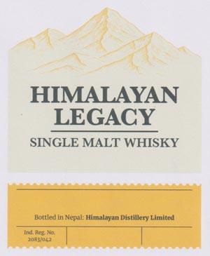 HIMALAYAN LEGACY SINGLE MALT WHISKY (and logo) trademark logo