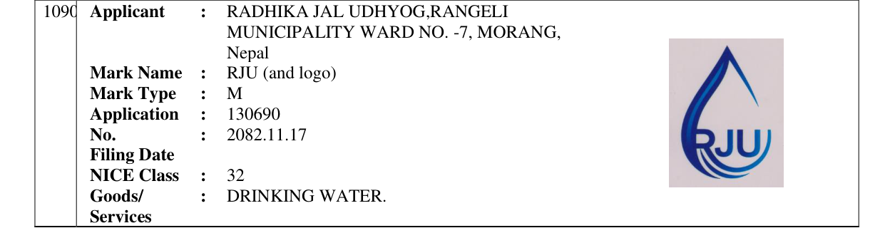 Original bulletin entry for RJU (and logo)