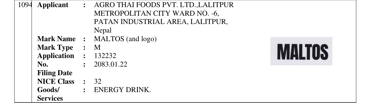 Original bulletin entry for MALTOS (and logo)