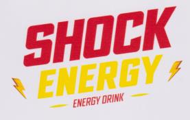 SHOCK ENERGY (and logo) trademark logo