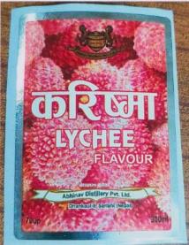 KARISHMA LYCHEE FLAVOUR (and logo) trademark logo