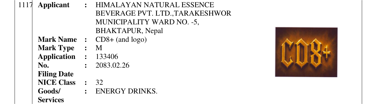 Original bulletin entry for CD8+ (and logo)