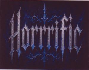 HORRRIFIC (and logo) trademark logo