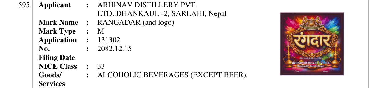 Original bulletin entry for RANGADAR (and logo)