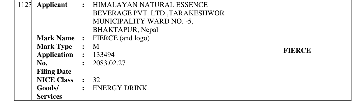 Original bulletin entry for FIERCE (and logo)