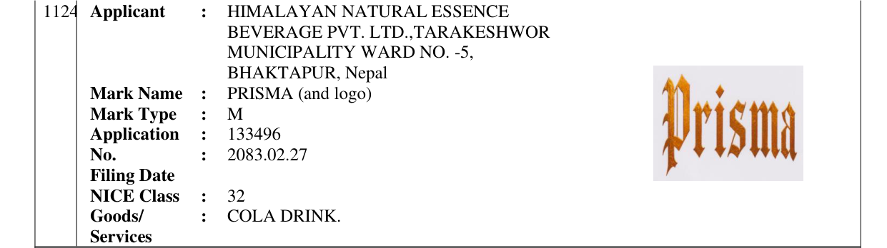 Original bulletin entry for PRISMA (and logo)