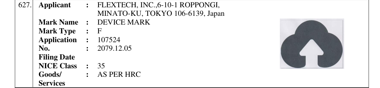 Original bulletin entry for DEVICE MARK