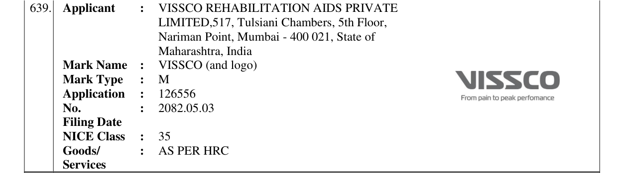 Original bulletin entry for VISSCO (and logo)