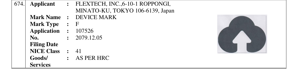 Original bulletin entry for DEVICE MARK