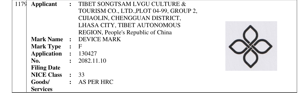 Original bulletin entry for DEVICE MARK