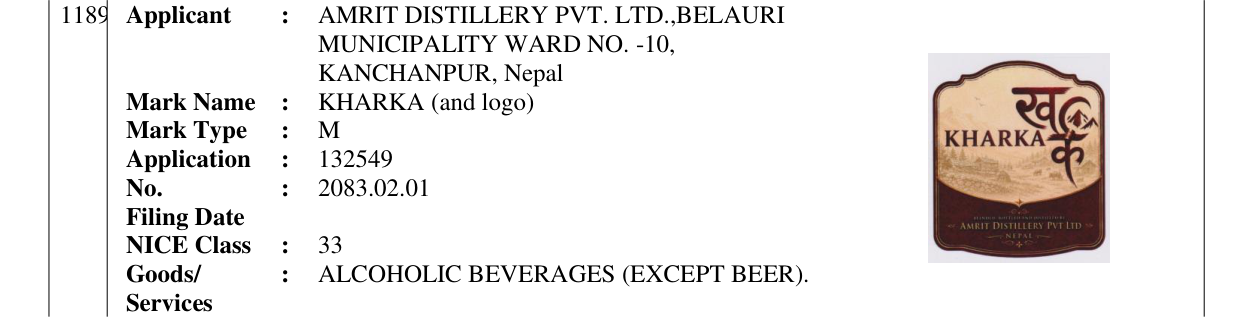 Original bulletin entry for KHARKA (and logo)