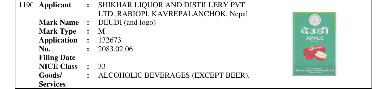 Original bulletin entry for DEUDI (and logo)