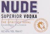 NUDE SUPERIOR VODKA (and logo) trademark logo