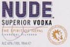 NUDE SUPERIOR VODKA (and logo) trademark logo