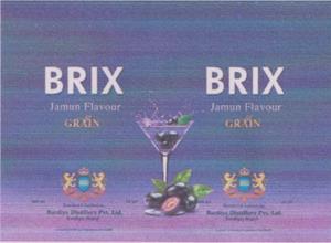 BRIX JAMUN FLAVOUR (and logo) trademark logo