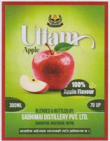 UTTAM APPLE (and logo) trademark logo