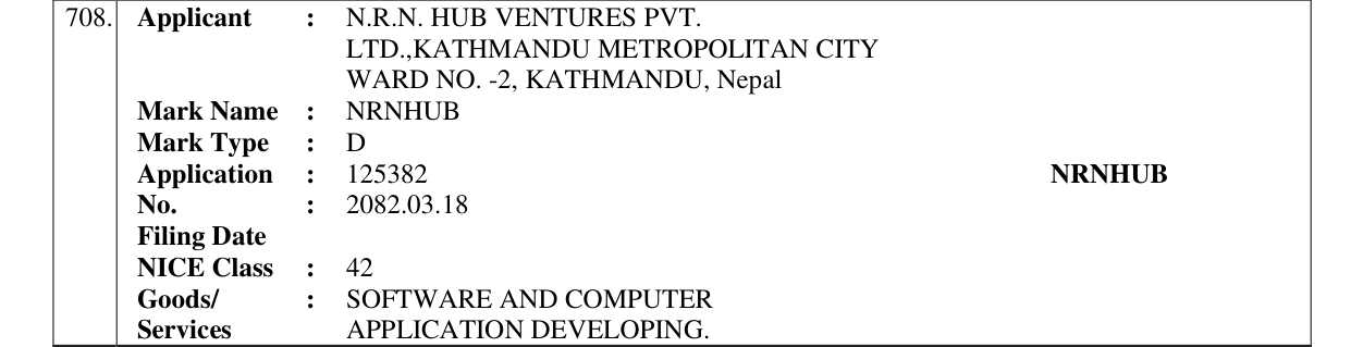 Original bulletin entry for NRNHUB