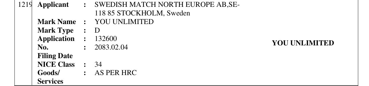 Original bulletin entry for YOU UNLIMITED