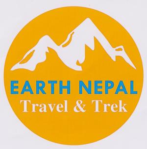 EARTH NEPAL TRAVEL & TREK (and logo) trademark logo