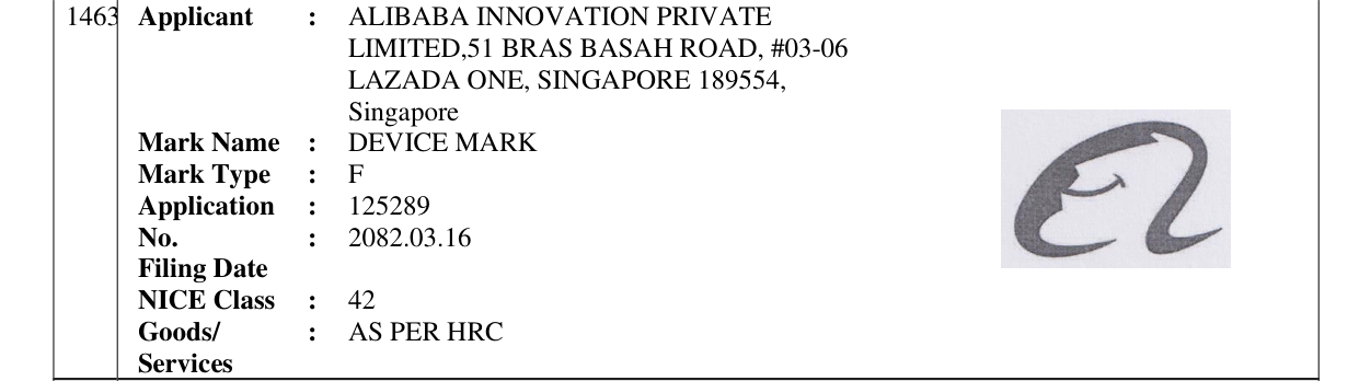 Original bulletin entry for DEVICE MARK
