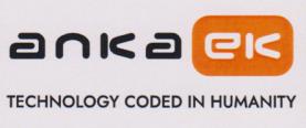 ANKA EK TECHNOLOGY CODED IN HUMANITY (and logo) trademark logo