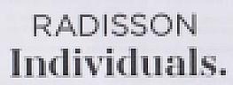 RADISSON INDIVIDUALS (and logo) trademark logo