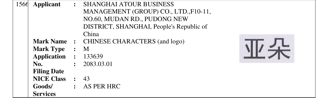 Original bulletin entry for CHINESE CHARACTERS (and logo)