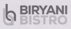 BIRYANI BISTRO (and logo) trademark logo