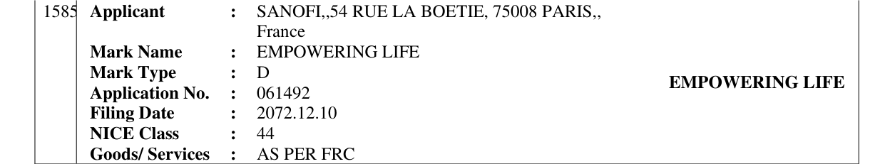 Original bulletin entry for EMPOWERING LIFE