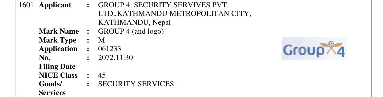 Original bulletin entry for GROUP 4 (and logo)