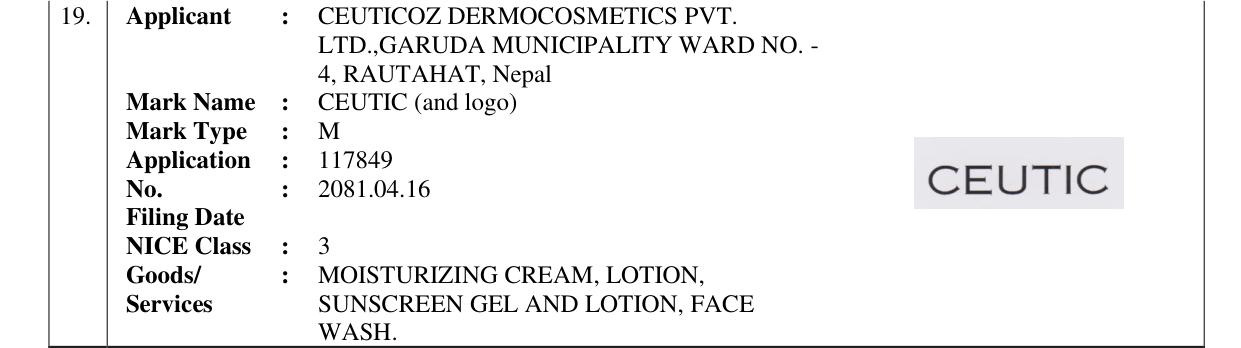 Original bulletin entry for CEUTIC (and logo)