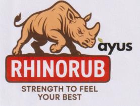 AYUS RHINORUB (and logo) trademark logo