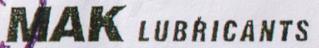 MAK LUBRICANTS (and logo) trademark logo